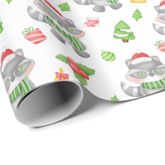 Grey Fox Kerstmis Cadeaupapier (Rol Hoek)
