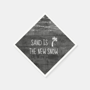 Grey Fun #Tropical Feestdagen Sand is de Nieuwe sn Servet