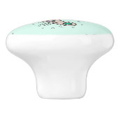 Grey game joystick op blauw keramische knop (Zijkant)