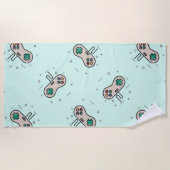 Grey game joystick op blauw strandlaken (Voorkant)