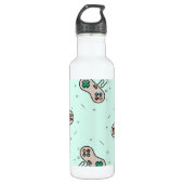 Grey game joystick op blauw waterfles  (Voorkant)