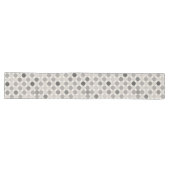 Grey Geometric Circles Table Runner Lange Tafelloper (Horizontaal)