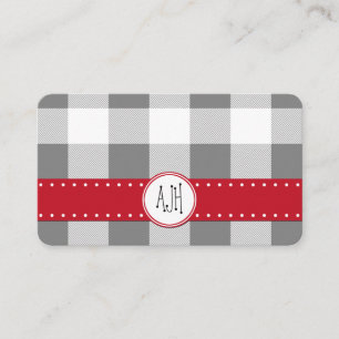 Grey Gingham, Gingham Pattern, Geometric Pattern Visitekaartje