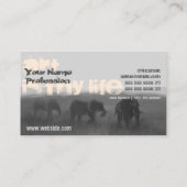 Grey Giraffe Elefant Afbeelding Moderne Kunstenaar Visitekaartje (Achterkant)