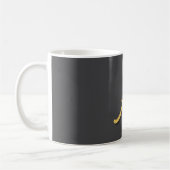 Grey Gold Color Monogram Professional Koffiemok (Links)