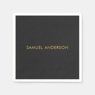 Grey Gold Color Professional Voeg naam toe Servet