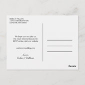Grey Gold Wedding Invitation RSVP L Website Briefkaart (Achterkant)