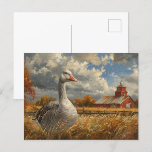 Grey Goose Farmhouse ArtWork Briefkaart