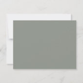 Grey Green Classic Kalligrafie multi-event RSVP Kaartje (Achterkant)