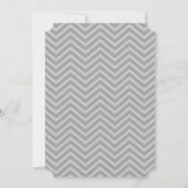 Grey Grey Chevron Invitations de mariage (Dos)