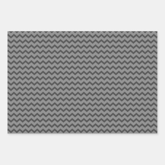 Grey & Grey Multi-Pattern Wrapping Paper Sheets (Voorkant 2)