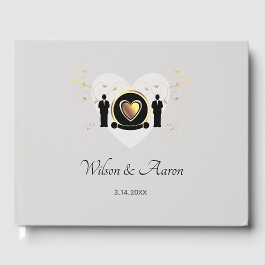 Grey Heart Homme Mariage | Livre d'or (Recto)