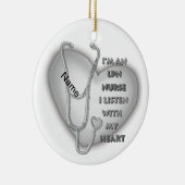 Grey Heart LPN Nurse Keramisch Ornament (Rechts)