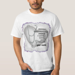 Grey Heart Ophthalmic Nurse T-shirt