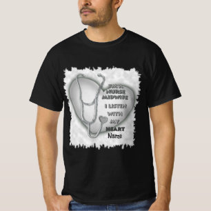 Grey Heart Verloskundige Verpleegkundige T-shirt