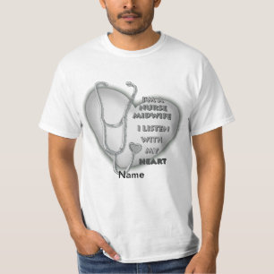 Grey Heart Verloskundige Verpleegkundige T-shirt