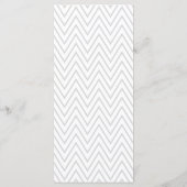 Grey Hearts & Chevron Bold Lettres Menu Mariage (Dos)