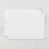Grey Hearts en Chevron Big Numbers slaan de datum Save The Date (Achterkant)