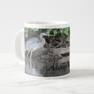 Grey Heron Bird Jumbo Beker