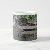 Grey Heron Bird Jumbo Beker (Voorkant)