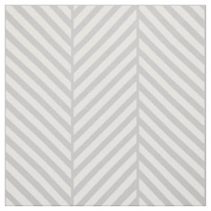 Grey Herringbone Large Scale Stof