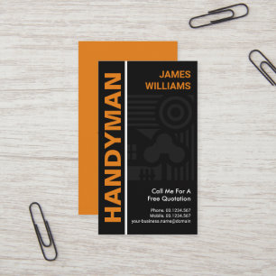 Grey Home Motif Construction Handyman Visitekaartje