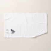 Grey Horse Design Monogrammed (Serviette à main)