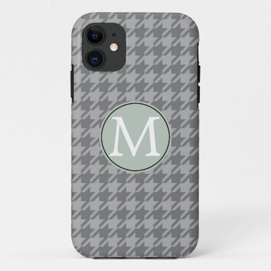 Grey Houndstooth Case-Mate iPhone Case (Achterkant)