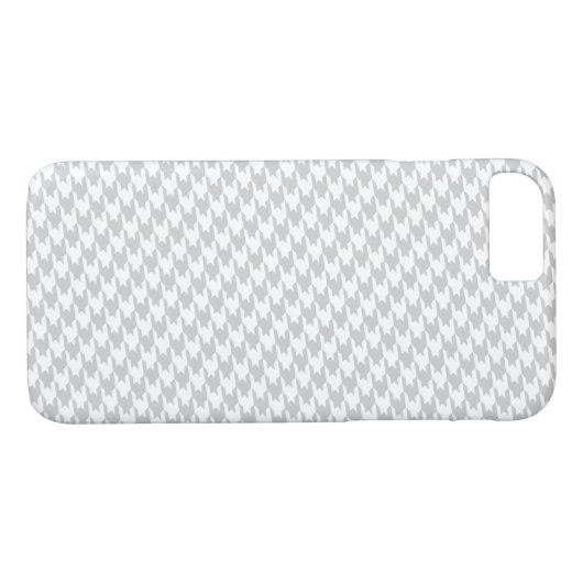 Grey Houndstooth Motif iPhone 7 Coque (Dos (Horizontal))