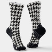 Grey Houndstooth Sokken (Gebogen)