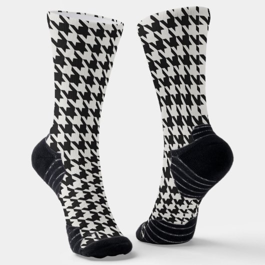 Grey Houndstooth Sokken (Gebogen)