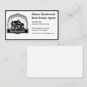 Grey House en Shield Logo makelaar Visitekaartje (Voorkant / Achterkant)