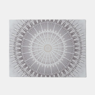 Grey Hues Mandala Geometric Deurmat