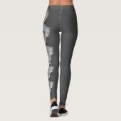 Grey Idaho State Syringa Flower Leggings (Dos)