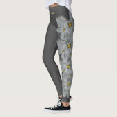 Grey Idaho State Syringa Flower Leggings (Gauche)