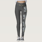 Grey Idaho State Syringa Flower Leggings (Devant)