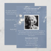 Grey In Love Mémoire Funeral Invitation Memorial (Devant / Derrière)