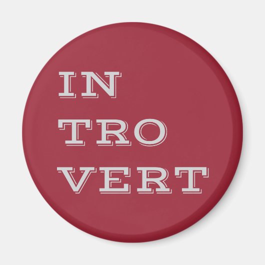 Grey Introvert Magnet Magneet (Voorkant)