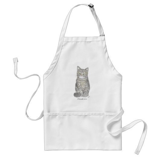Grey Kitten Apron Standaard Schort (Voorkant)