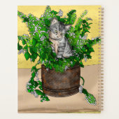 Grey Kitten in Bucket of Catnip Planner (Achterkant)