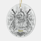 Grey Knight Family Crest Achternaam Keramisch Ornament (Links)