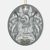 Grey Knight Family Crest Achternaam ornament (Links)