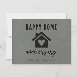 Grey Kraft Paper Happy Home Jubileum Realty Kaart