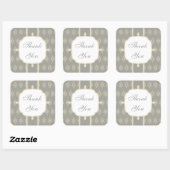 Grey Lace bruiloft dank u Stickers (Vel)