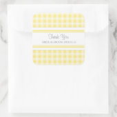 Grey Lemon Gingham Dank u bruiloft gunst Labels (Tas)