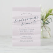 Grey Lilac Bridesmaitres Brunch Invitation (Debout devant)