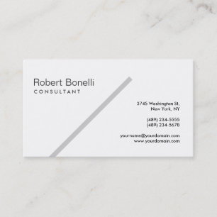 Grey Line Black White Consultant Visitekaartje