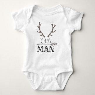 Grey Little Man Romper
