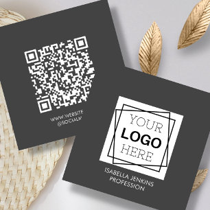 Grey   LOGO   QR Code Vierkant Visitekaartje