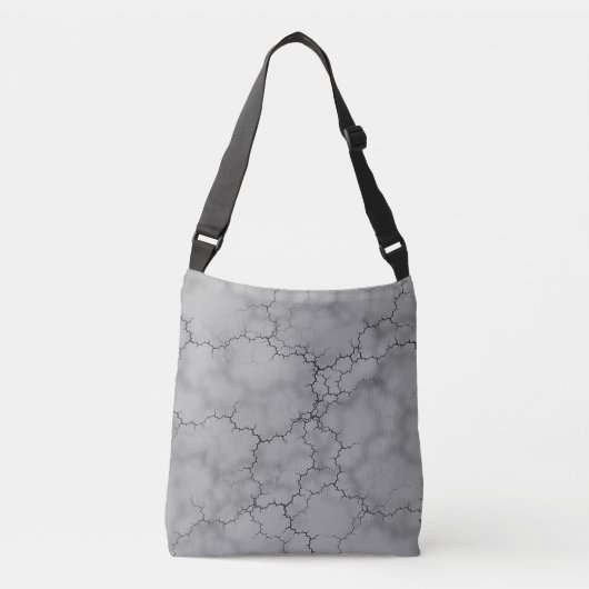 Grey Marble Pattern Vaderdag Crossbody Tas (Voorkant)